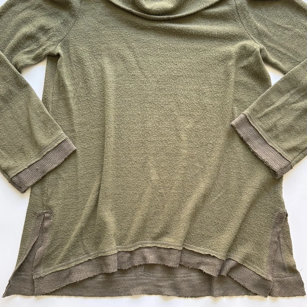 Anthropologie Maeve Cowl neck tunic sweater olive green large